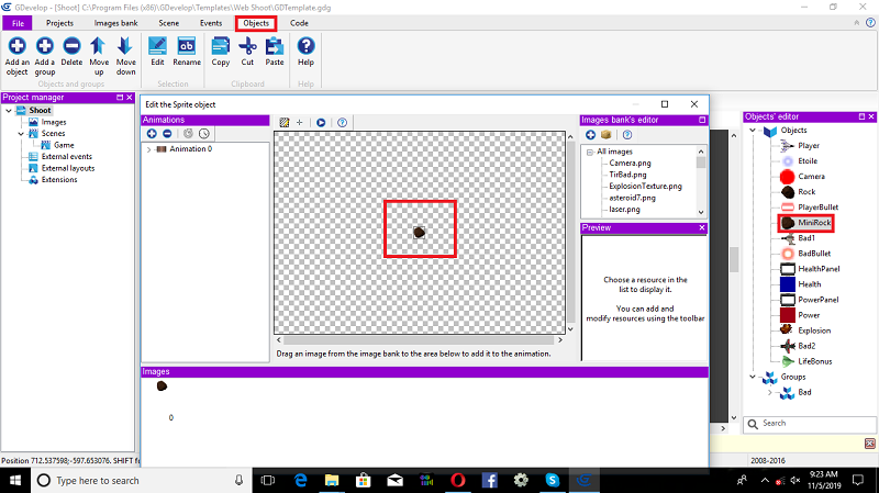 2D Air Force Combat Game Using gdevelop Engine